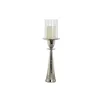 Candleholder DKD Home Decor Silver Aluminium Crystal 14 x 14 x 48 cm
