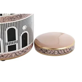 Tibor Home ESPRIT White Golden Peach Porcelain 20 x 20 x 25 cm