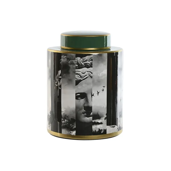 Tibor Home ESPRIT Black Green Golden Porcelain 20,5 x 20,5 x 27 cm