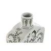 Vase Home ESPRIT White Green Porcelain Leaf of a plant 16,5 x 8 x 38 cm