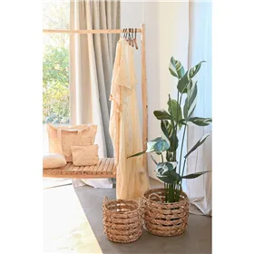 Basket set Home ESPRIT Natural Metal Water hyacinth (3 Pieces)
