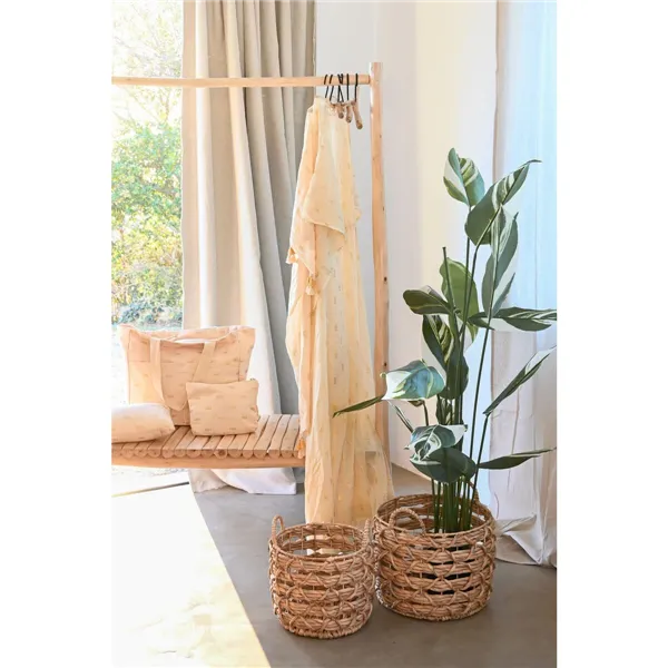 Basket set Home ESPRIT Natural Metal Water hyacinth (3 Pieces)