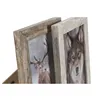 Photo frame Home ESPRIT White Natural Crystal polystyrene Scandinavian 19,5 x 2 x 24,5 cm (2 Units)