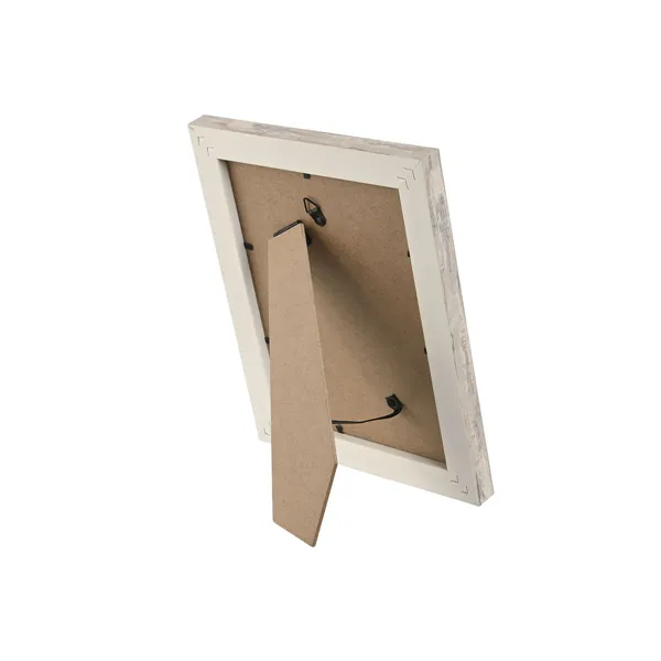 Photo frame Home ESPRIT White Natural Crystal polystyrene Scandinavian 19,5 x 2 x 24,5 cm (2 Units)