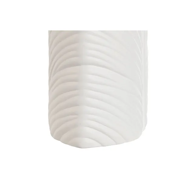 Vase Home ESPRIT White Stoneware Tropical Leaf of a plant 33 x 10 x 70 cm