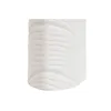Vase Home ESPRIT White Stoneware Tropical Leaf of a plant 21 x 10 x 50 cm