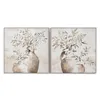 Canvas Home ESPRIT Beige Golden Vase Traditional 82 x 4,5 x 82 cm 82 x 3,5 x 82 cm (2 Units)