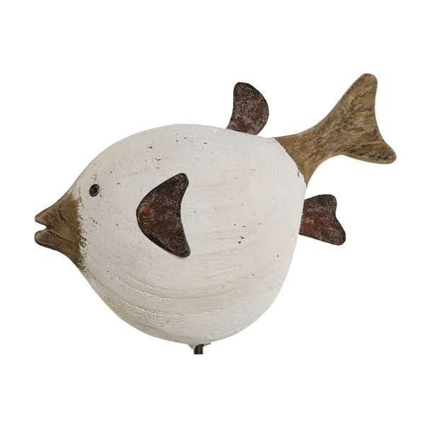 Decorative Figure Home ESPRIT White Natural Fish 17 x 8 x 27,3 cm