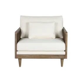 Armchair Home ESPRIT White Natural 93 x 86 x 88 cm