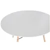 Dining Table Home ESPRIT White Black Natural Birch MDF Wood 120 x 120 x 74 cm