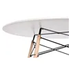 Dining Table Home ESPRIT White Black Natural Birch MDF Wood 120 x 120 x 74 cm
