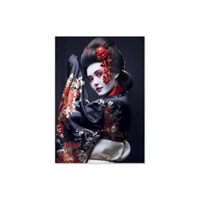 Painting Home ESPRIT Tempered Glass 100 x 0,04 x 150 cm Geisha