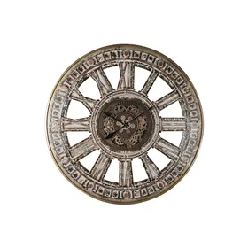 Wall Clock Home ESPRIT Golden Iron Loft 117 x 9,5 x 117 cm