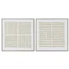 Canvas Home ESPRIT White Beige Scandinavian 83 x 4,5 x 83 cm (2 Units)