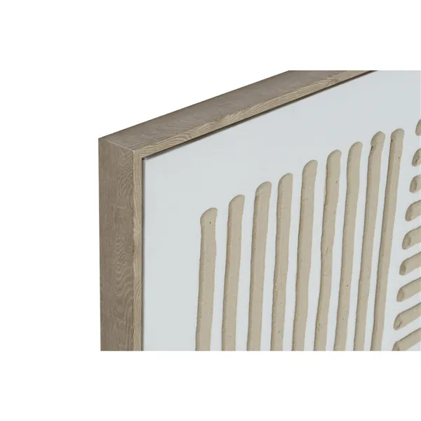 Canvas Home ESPRIT White Beige Scandinavian 83 x 4,5 x 83 cm (2 Units)