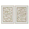 Canvas Home ESPRIT White Beige Abstract Scandinavian 52,7 x 2,5 x 72,5 cm (2 Units)