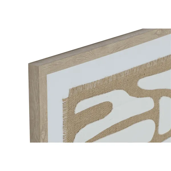 Canvas Home ESPRIT White Beige Abstract Scandinavian 52,7 x 2,5 x 72,5 cm (2 Units)