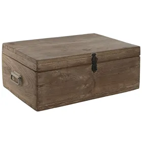 Chest Home ESPRIT Brown Black Natural Wood 46 x 31 x 31 cm