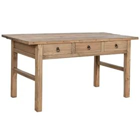 Side table Home ESPRIT Natural Elm wood 169 x 75 x 85 cm