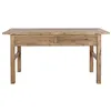 Side table Home ESPRIT Natural Elm wood 169 x 75 x 85 cm