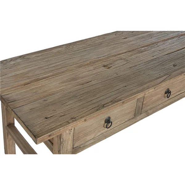 Side table Home ESPRIT Natural Elm wood 169 x 75 x 85 cm