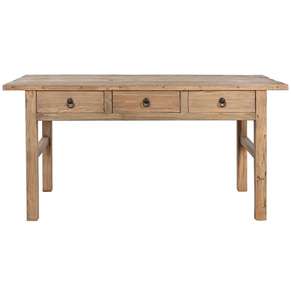 Side table Home ESPRIT Natural Elm wood 169 x 75 x 85 cm