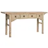 Console Home ESPRIT Yellow Elm wood 177 x 38 x 85 cm