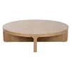 Centre Table Home ESPRIT Natural oak wood 121 x 121 x 32 cm