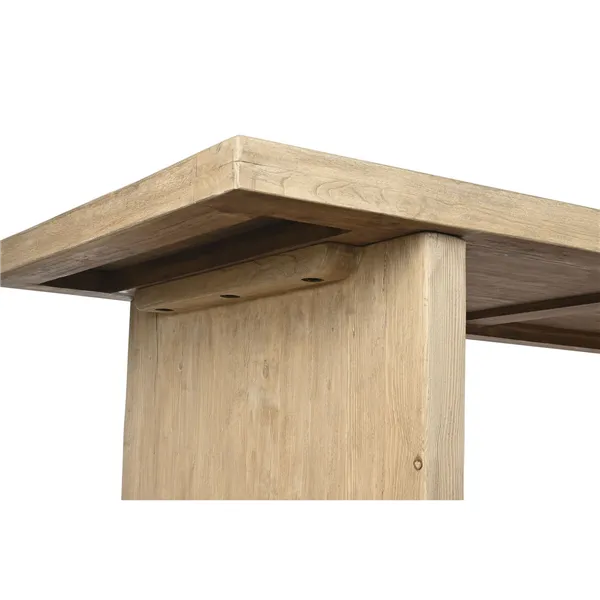 Dining Table Home ESPRIT Natural Elm wood 244 x 102 x 76 cm