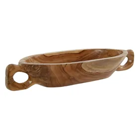 Centerpiece Home ESPRIT Brown Teak 65 x 22 x 10 cm