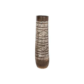 Planter Home ESPRIT White Brown Wood 30 x 30 x 120 cm