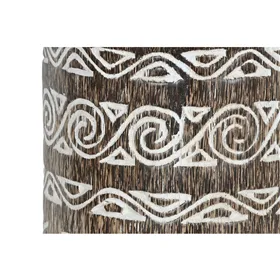 Planter Home ESPRIT White Brown Wood 30 x 30 x 120 cm