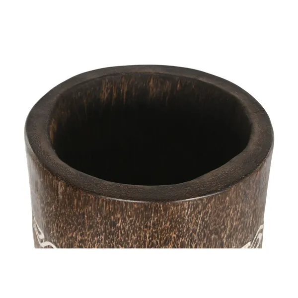 Planter Home ESPRIT White Brown Wood 30 x 30 x 120 cm