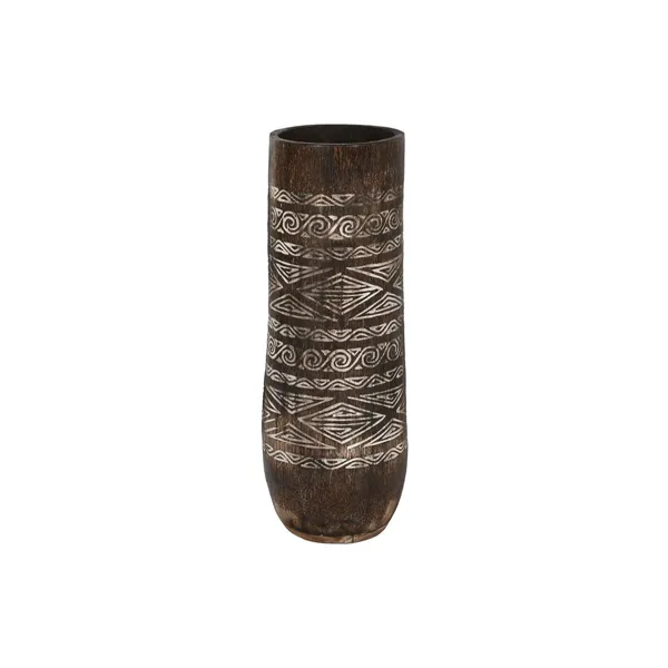 Planter Home ESPRIT White Brown Wood 20 x 20 x 90 cm 29 x 29 x 90 cm