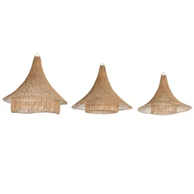 Lamp Shade Home ESPRIT Natural 80 x 80 x 75 cm (3 Pieces)