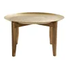 Centre Table Home ESPRIT Golden Natural Brass Mango wood 75 x 75 x 44 cm