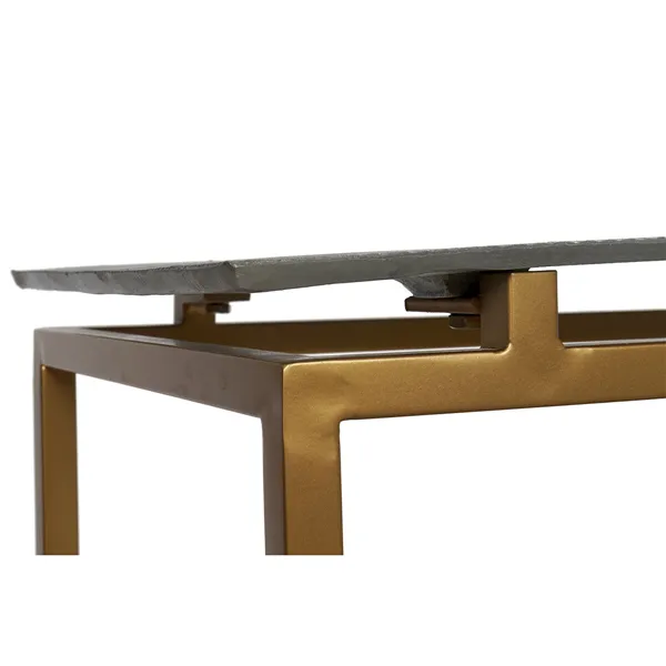 Console Home ESPRIT Grey Metal Aluminium 109,5 x 37,5 x 80 cm (3 Pieces)
