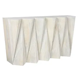 Console Home ESPRIT Yellow Beige Mango wood 150 x 35 x 80 cm