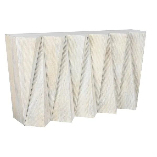 Console Home ESPRIT Yellow Beige Mango wood 150 x 35 x 80 cm