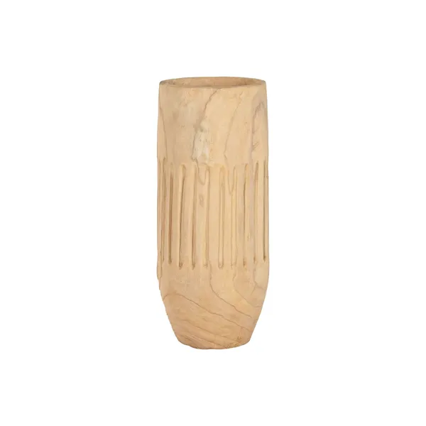 Planter Home ESPRIT Natural Paolownia wood 32 x 32 x 69 cm