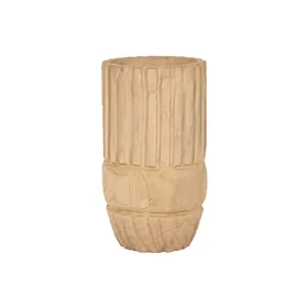 Planter Home ESPRIT Natural Paolownia wood 28 x 28 x 50 cm