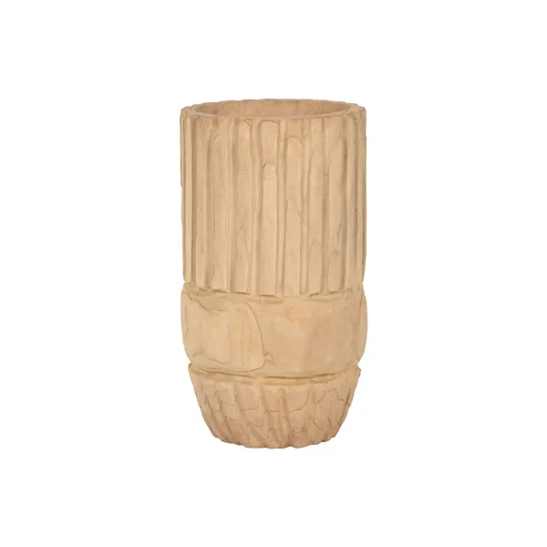 Planter Home ESPRIT Natural Paolownia wood 28 x 28 x 50 cm