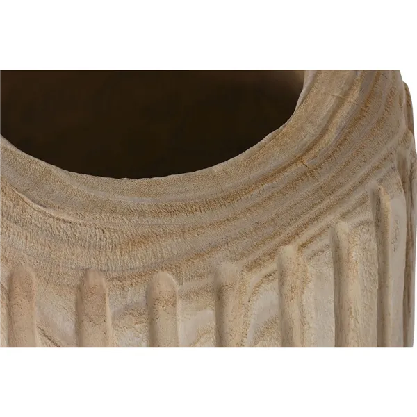 Vase Home ESPRIT Natural Paolownia wood 29 x 29 x 42 cm