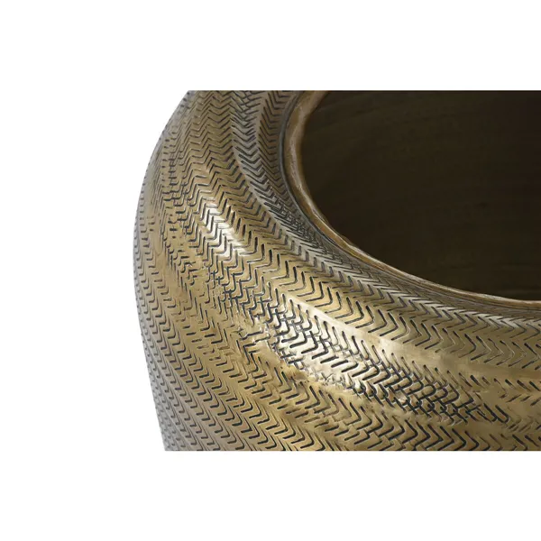 Set of Planters Home ESPRIT Golden Aluminium 64 x 64 x 47 cm