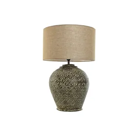 Desk lamp Home ESPRIT Beige Copper Aluminium 50 W 220 V 42 x 42 x 62 cm
