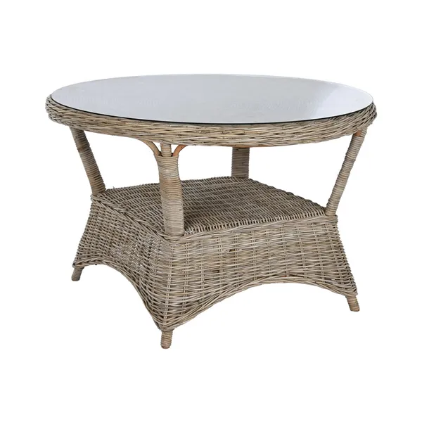 Dining Table Home ESPRIT Rattan 120 x 120 x 82 cm