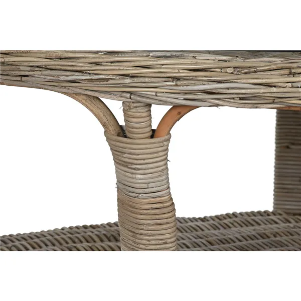 Dining Table Home ESPRIT Rattan 120 x 120 x 82 cm