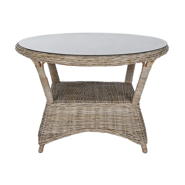 Dining Table Home ESPRIT Rattan 120 x 120 x 82 cm