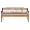 Bench Home ESPRIT Natural Teak Engraving 200 x 65 x 101 cm