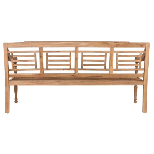 Bench Home ESPRIT Natural Teak Engraving 200 x 65 x 101 cm